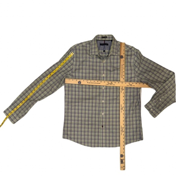 Tommy Hilfiger Slim Fit Non-Iron Dress Shirt 16.5 34/35 Plaid Long Sleeve - Picture 6 of 14